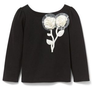 Janie and Jack Girls Flower Appliqué T-Shirt